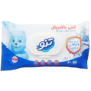 دستمال مرطوب تنو مدل t60 بسته 60 عددی