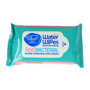 دستمال مرطوب دافی مدل anti bacterial gn10 بسته 12 عددی