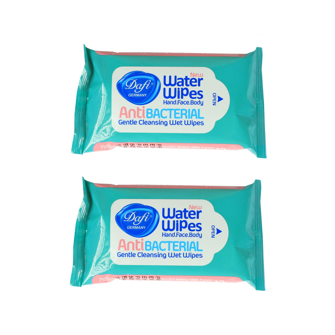دستمال مرطوب دافی مدل anti bacterial gn10 مجموعه 2 عددی