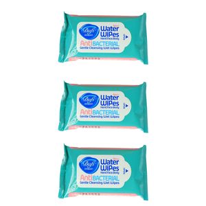 دستمال مرطوب دافی مدل anti bacterial gn10 مجموعه 3 عددی