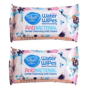 دستمال مرطوب دافی مدل anti bacterial n بسته 2 عددی