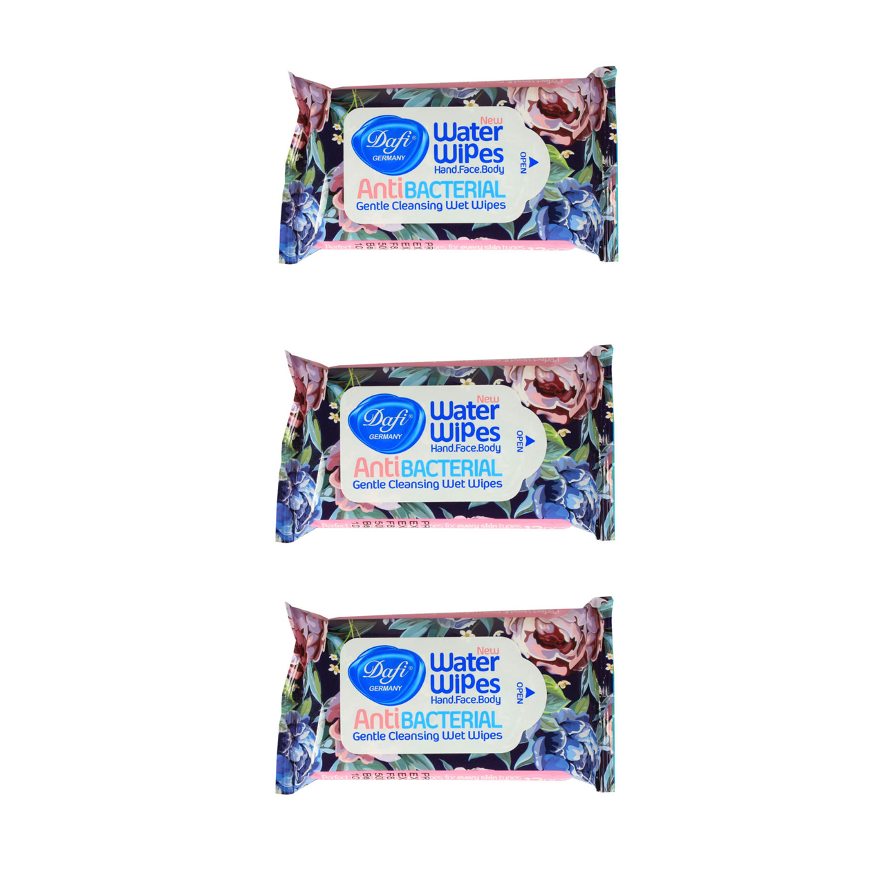 دستمال مرطوب دافی مدل anti bacterial مجموعه 3 عددی