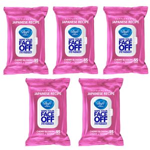 دستمال مرطوب دافی مدل cherry blossom مجموعه 5 عددی