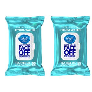 دستمال مرطوب دافی مدل hydra water مجموعه 2 عددی
