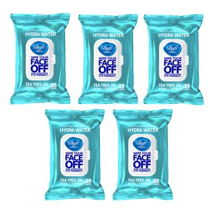 دستمال مرطوب دافی مدل hydra water مجموعه 5 عددی
