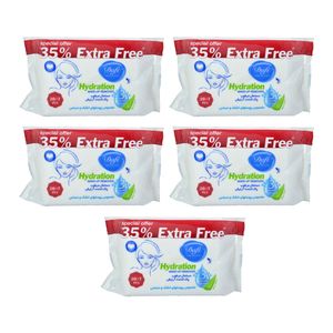 دستمال مرطوب دافی مدل hydration 02 مجموعه 5 عددی