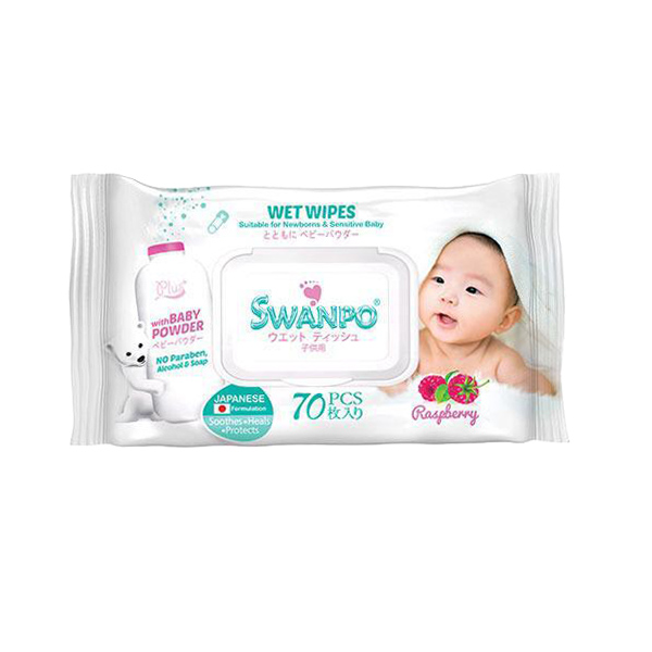 دستمال مرطوب سوآنپو مدل sensetive بسته 70 عددی