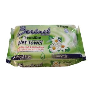 دستمال مرطوب سورینت مدل chamomile بسته 72 عددی