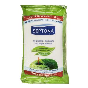 دستمال مرطوب سپتونا مدل green apple بسته 15 عددی