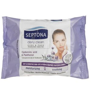 دستمال مرطوب سپتونا مدل hyaluronic acid and panthenol بسته 20 عددی