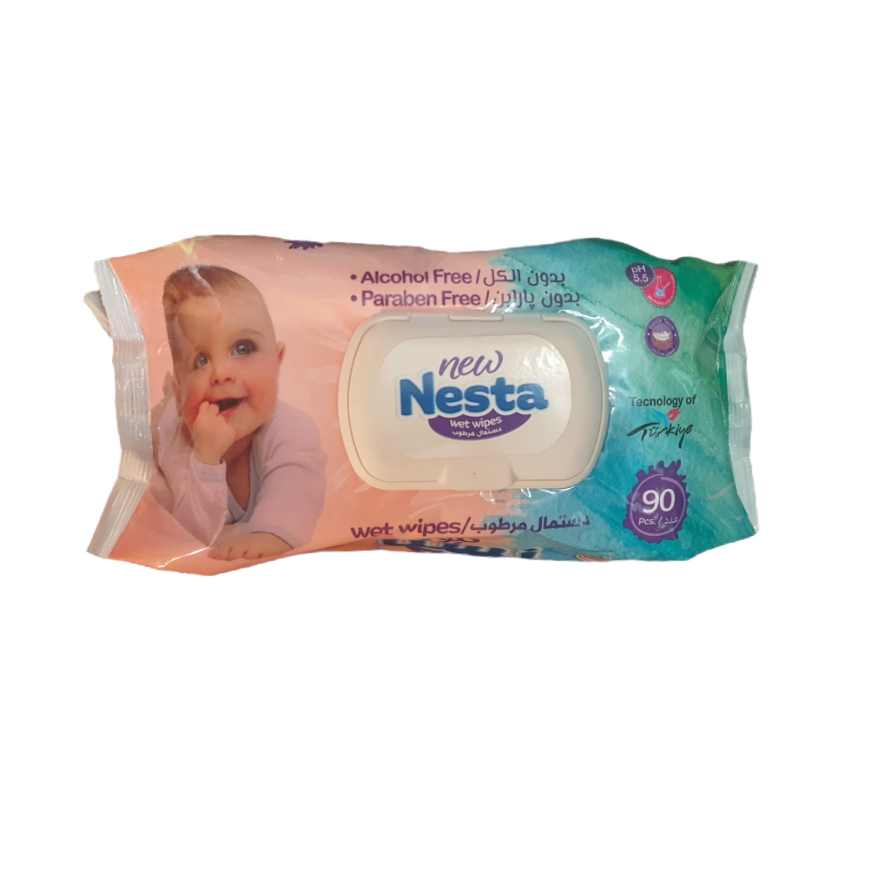 دستمال مرطوب نیستا مدل h76 بسته 90 عددی