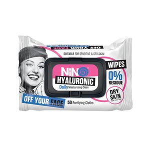 دستمال مرطوب نینو مدل hyaluronic بسته 50 عددی