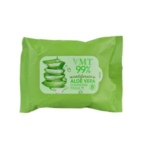 دستمال مرطوب وی ام تی مدل آلوئه ورا بسته 25 عددی