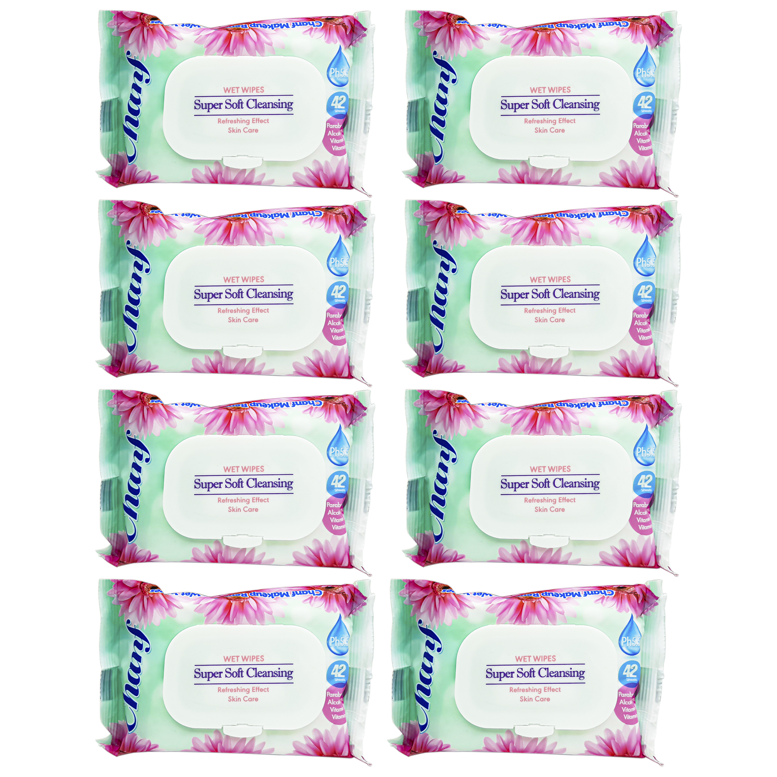 دستمال مرطوب چانف مدل super soft x1 مجموعه 8 عددی
