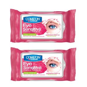 دستمال مرطوب کامان مدل eye sensitive مجموعه 2 عددی