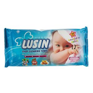 دستمال مرطوب کودک لوسین مدل sensitive بسته 24 عددی