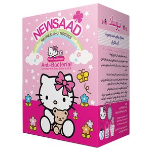 دستمال مرطوب کودک نیوساد مدل girls بسته 12 عددی