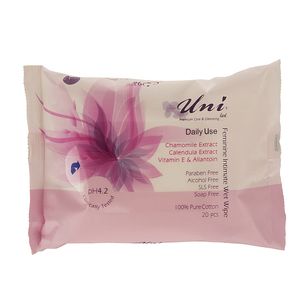 دستمال مرطوب یونی لد مدل daily use بسته 20 عددی
