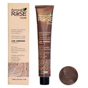رنگ مو داماسک رز شماره 8_77 حجم 100 میلی لیتر رنگ بلوند کاپوچینو روشن