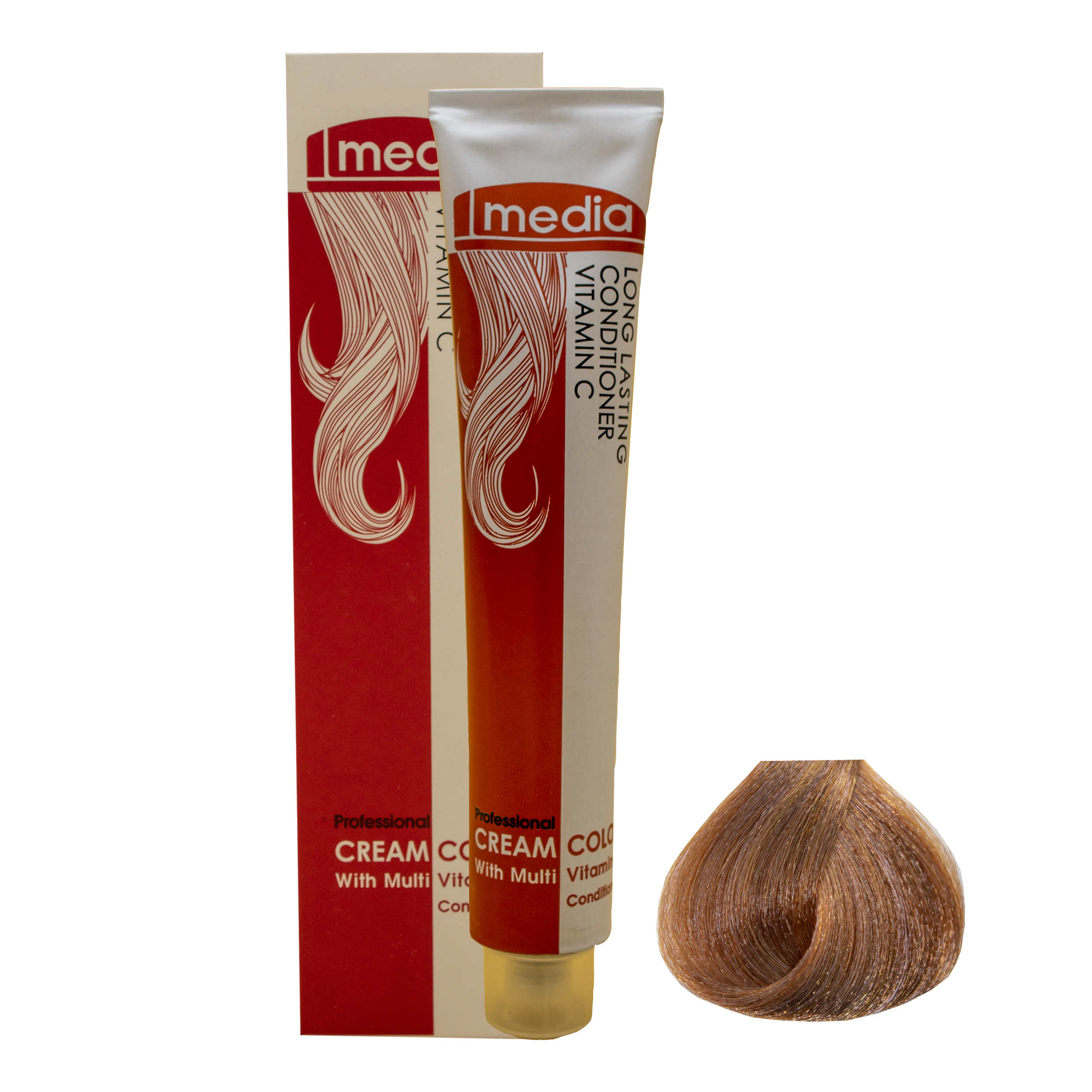 رنگ مو مدیا سری ترکیبی شماره mg.6 حجم 100 میلی لیتر رنگ طلایی شکلاتی متوسط