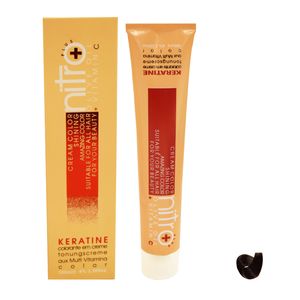 رنگ مو نیترو سری keratine شماره 3.1 حجم 100 میلی لیتر رنگ قهوه ای خاکستری تیره