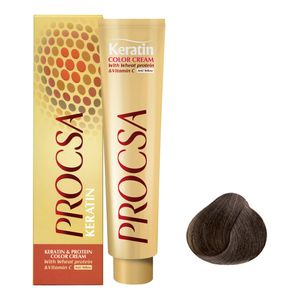 رنگ مو پروکسا سری extra natural شماره 5.0 حجم 100 میلی لیتر رنگ قهوه ای طبیعی قوی روشن