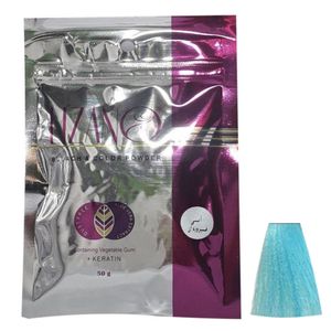 رنگ مو پودری آبی فیروزه ای لیزانو مدل turquoise blue مقدار 50 گرم