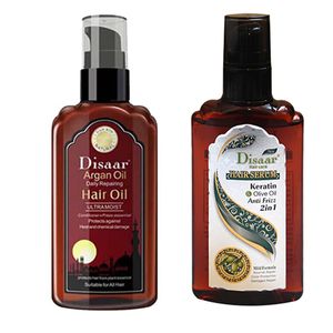 روغن آرگان دیسار مدل argan oil حجم 120میلی لیتر به همراه روغن آرگان دیسار مدل keratin حجم 120 میلی لیتر