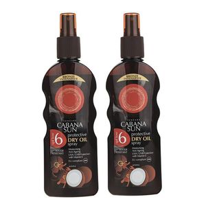 روغن برنز کننده کابانا سان مدل dry oil حجم 200 میلی لیتر مجموعه 2 عددی