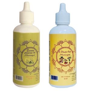 روغن تقویت کننده مو، مژه و ابرو مرهم یاب مدل شش گیاه و گل مغربی حجم 80 میلی لیتر مجموعه 2 عددی