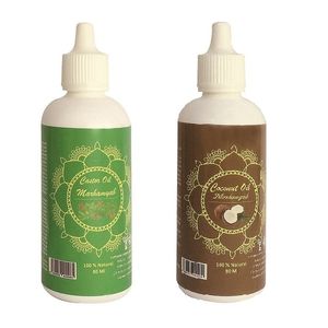 روغن تقویت کننده ناخن مرهم یاب مدل نارگیل و کرچک حجم 80 میلی لیتر مجموعه 2 عددی