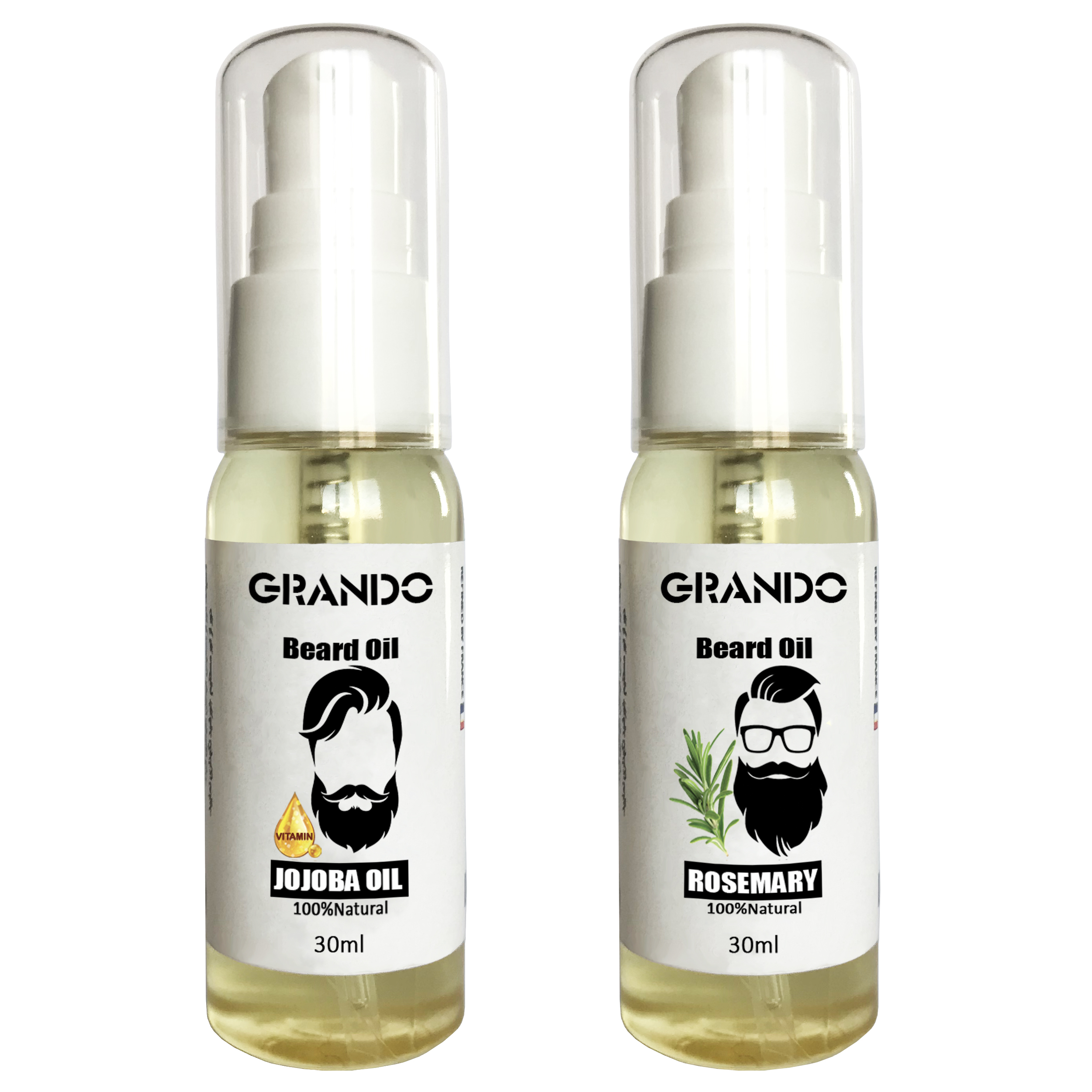 روغن ریش گراندو مدل jojoba rosemary حجم 30 میلی لیتر بسته 2 عددی