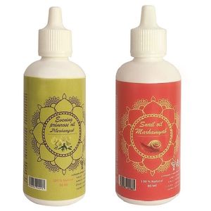 روغن صورت و بدن مرهم یاب مدل حلزون و گل مغربی حجم 80 میلی لیتر مجموعه 2 عددی