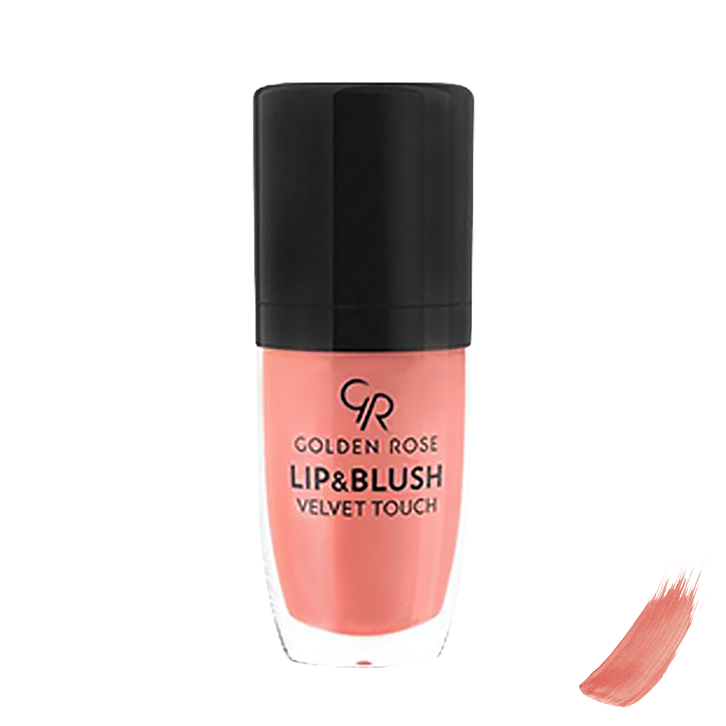 رژ لب و رژگونه مایع گلدن رز مدل velvet touch شماره 02