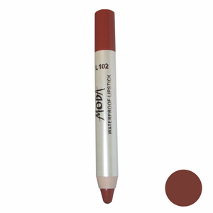 رژلب مدادی مودا مدل waterproof lipstick شماره l102