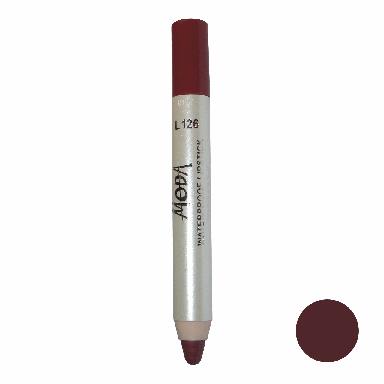رژلب مدادی مودا مدل waterproof lipstick شماره l126