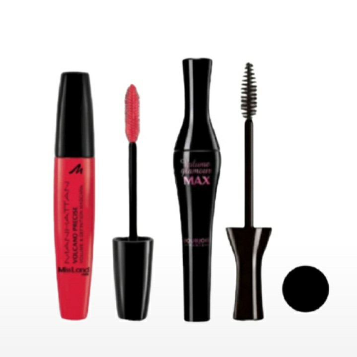 ریمل حجم دهنده بورژوآ مدل volume glamour max definition به همراه ریمل منهتن مدل volcano precise