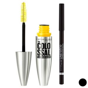 ریمل حجم دهنده و مداد چشم میبلین مدل colossal platinum مجموعه 2 عددی
