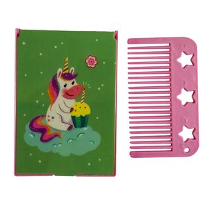 ست آینه و شانه طرح تک شاخ کد n23