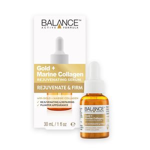 سرم ضد چروک بالانس مدل gold + marine collagen حجم 30 میلی لیتر