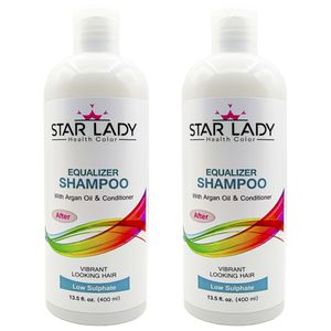 شامپو اکوآلایزر استار لیدی مدل argan حجم 400 میلی لیتر مجموعه 2 عددی