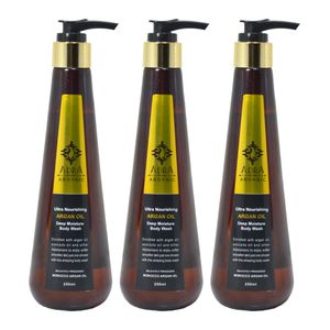 شامپو بدن آدرا مدل argan حجم 250 میلی لیتر مجموعه 3 عددی