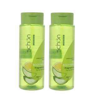شامپو بدن شون مدل aloevera and lemon حجم 420 میلی لیتر مجموعه 2 عددی