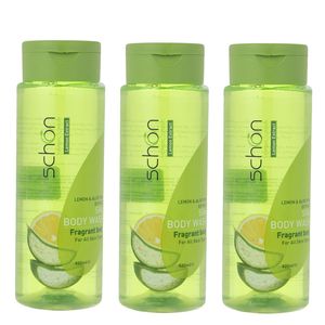 شامپو بدن شون مدل aloevera and lemon حجم 420 میلی لیتر مجموعه 3 عددی