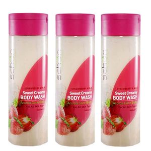 شامپو بدن شون مدل strawberry and milk حجم 300 میلی لیتر 3 عددی