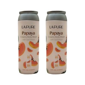 شامپو بدن لپیور مدل papaya حجم 414 میلی لیتر مجموعه 2 عددی