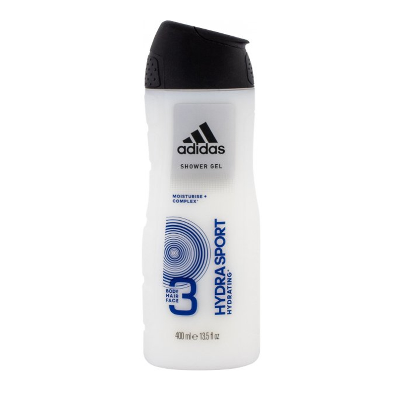شامپو بدن و مو آدیداس مدل hydra sport 3in1 حجم 400 میلی لیتر