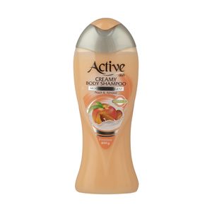شامپو بدن کرمی اکتیو مدل peach and almond مقدار 400 گرم