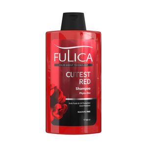 شامپو تثبیت کننده رنگ مو فولیکا مدل cutest red حجم 400 میلی لیتر