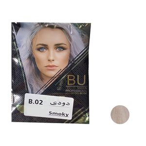شامپو رنگ مو بی یو شماره b.02 حجم 30 میلی لیتر رنگ دودی